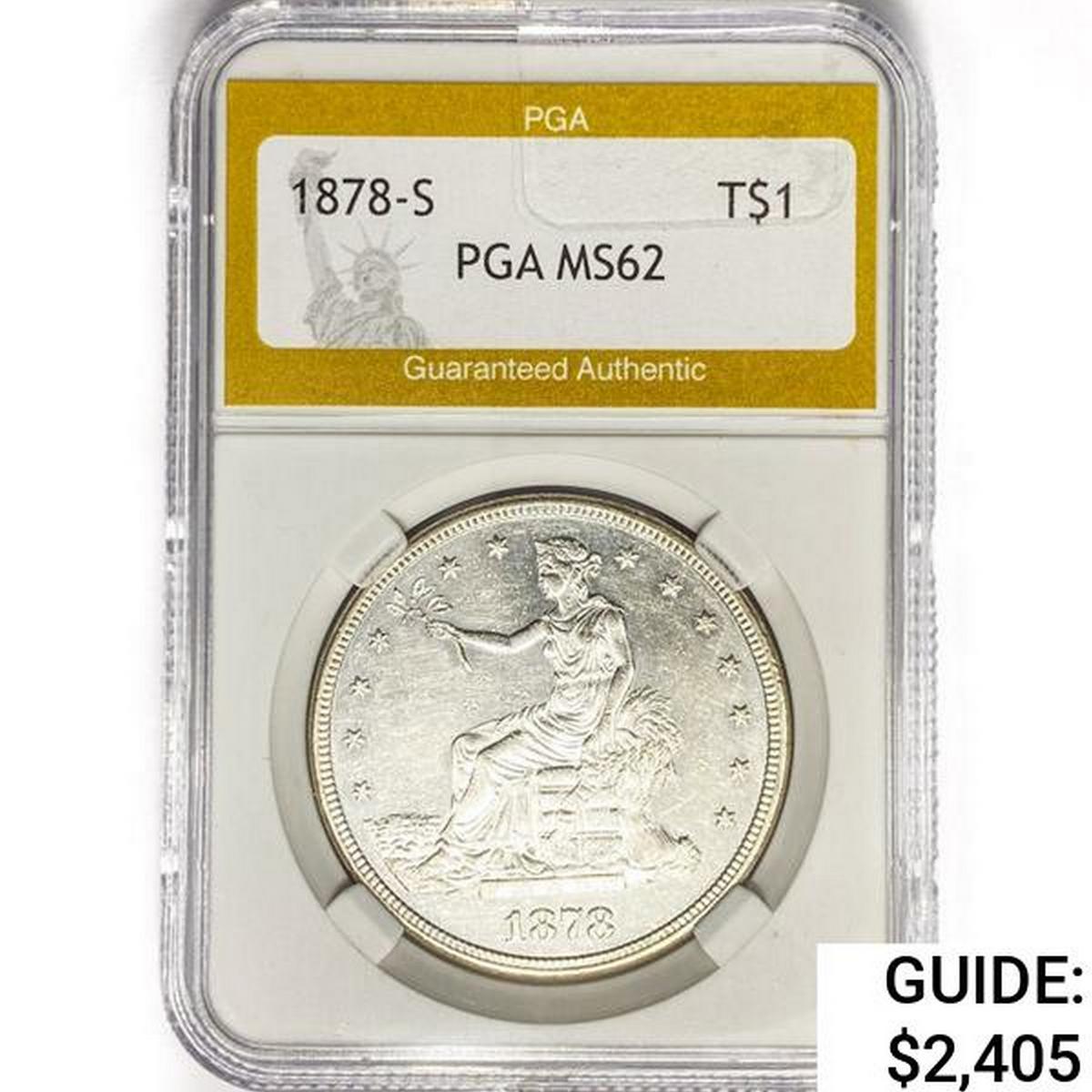 1878-S Silver Trade Dollar PGA MS62