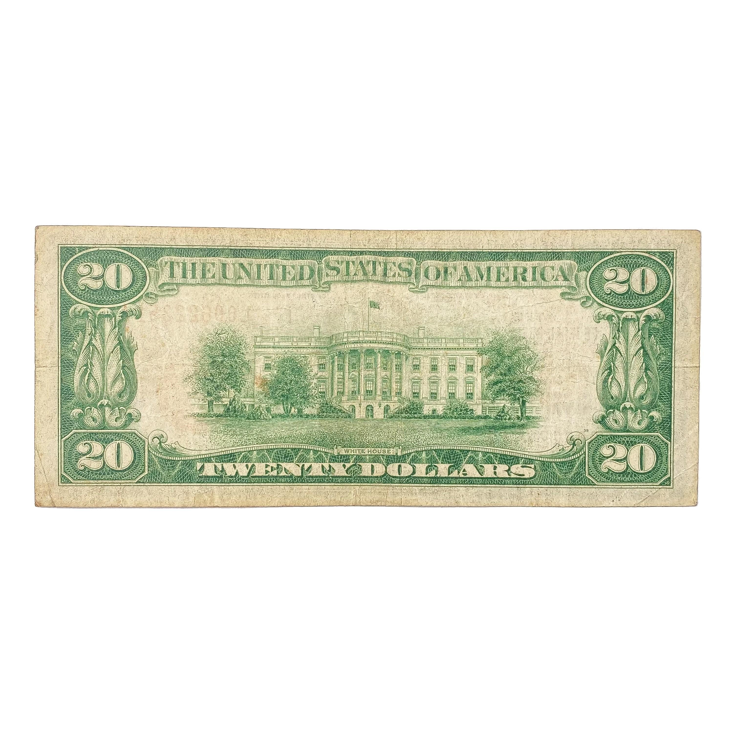 1929 L $20 US San Francisco Bank, CA Fed Res Bank