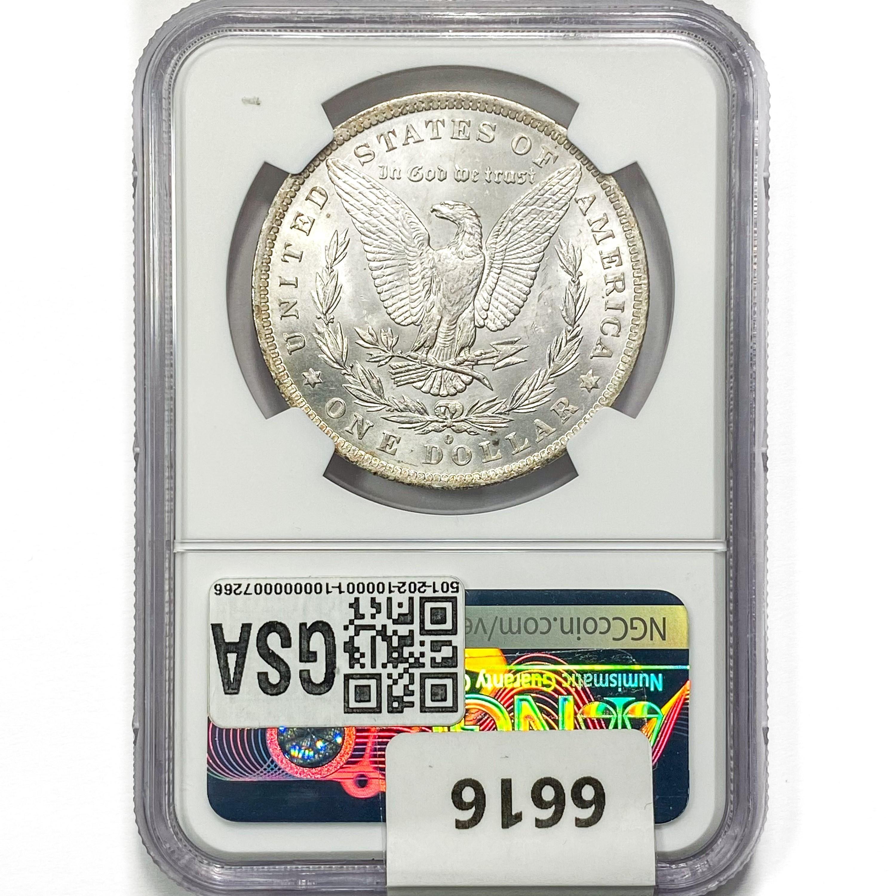 1884-O Morgan Silver Dollar NGC MS66