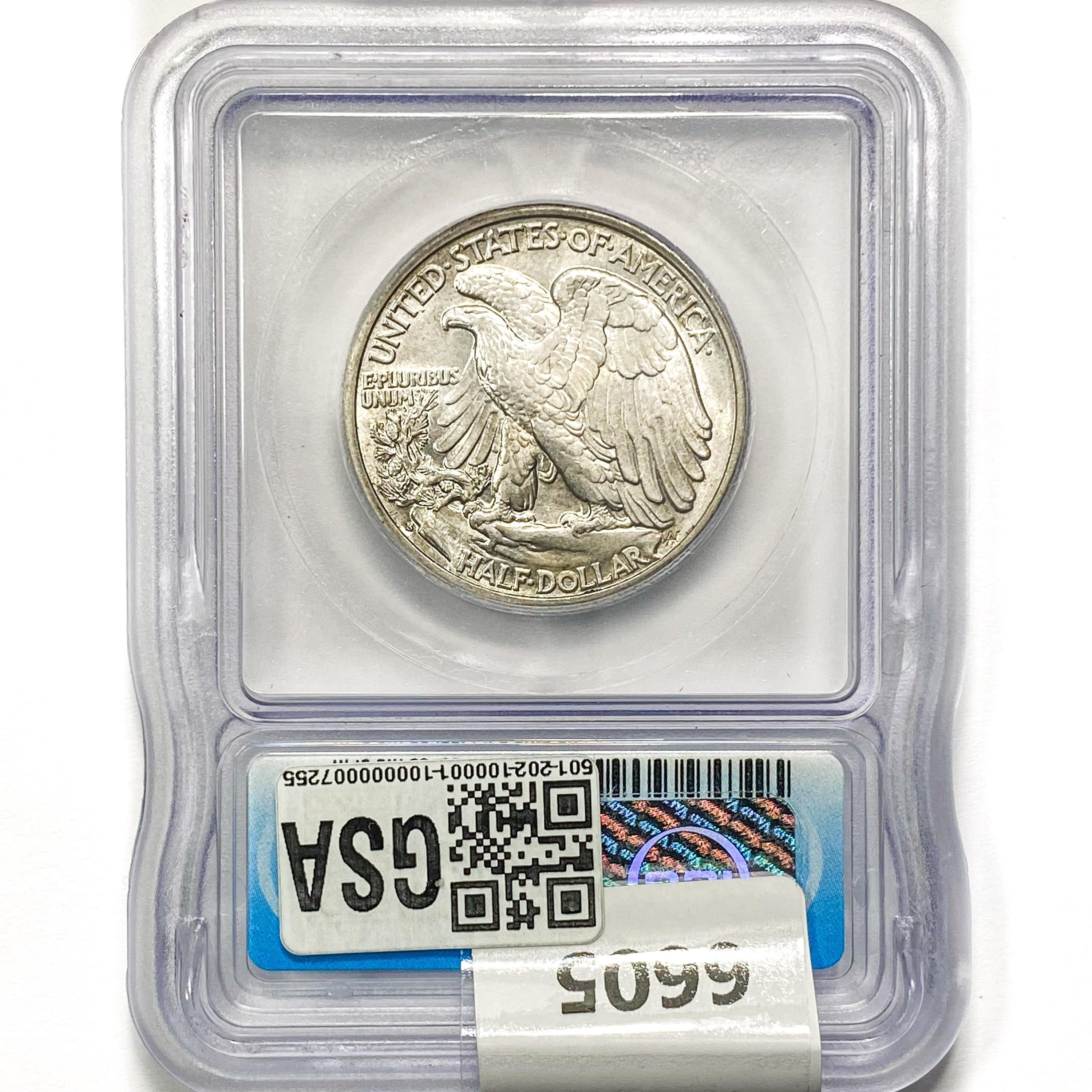 1934-S Walking Liberty Half Dollar ICG MS63