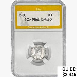 1900 Barber Dime PGA PR66 Cameo