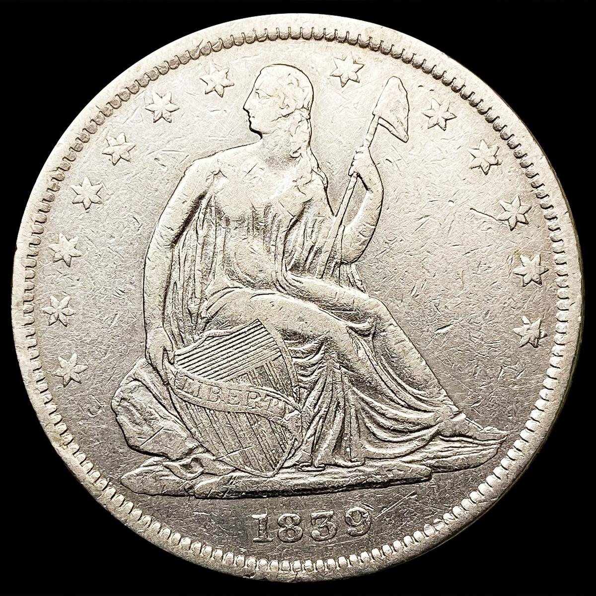 1839 Seated Liberty Half Dollar NEARLY UNCIRCULATE