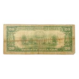 1929 L $20 US San Francisco Bank, CA Fed Res Note