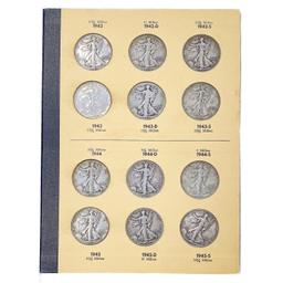 1937-1944 Walking Half Dollar Album (36 Coins)