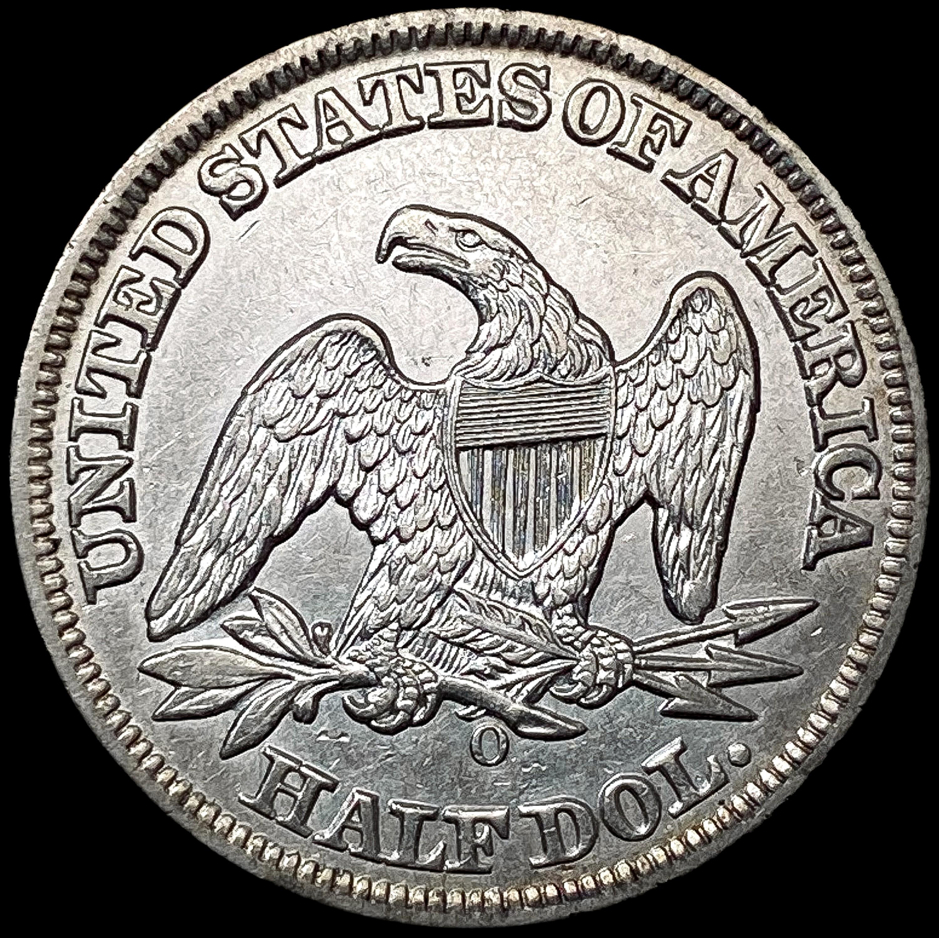 1858-O Seated Liberty Half Dollar CLOSELY UNCIRCUL