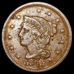 1848 Braided Hair Large Cent CLOSELY UNCIRCULATED