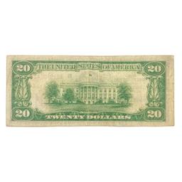1929 $20 US Bank of New York Fed Res Note