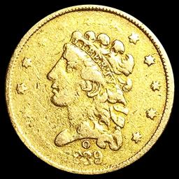 1839-O $2.50 Gold Quarter Eagle NICELY CIRCULATED