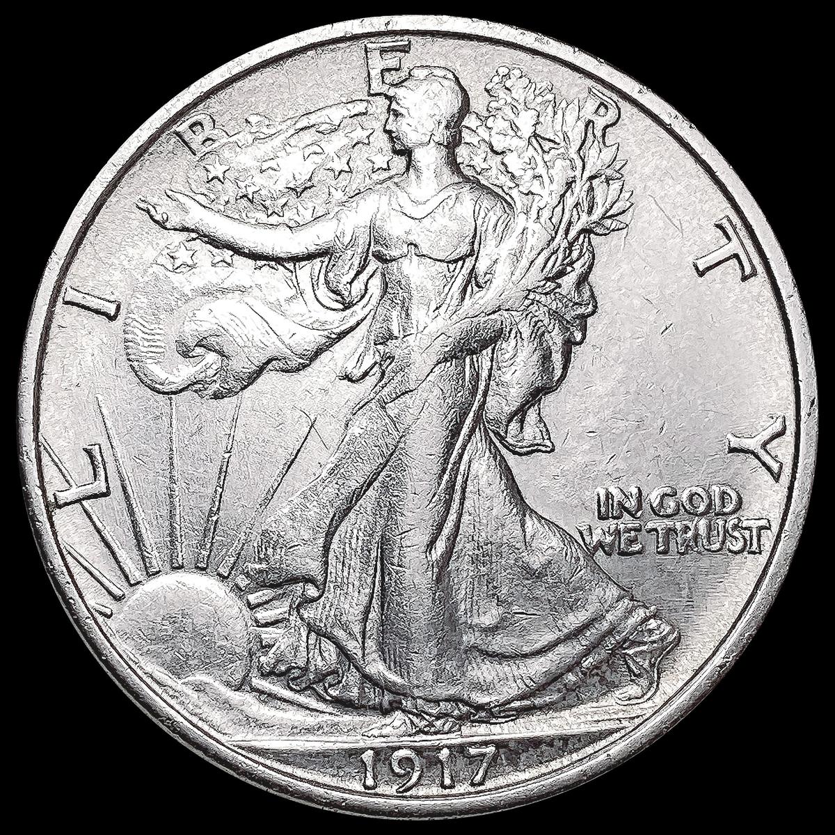 1917-S Walking Liberty Half Dollar LIGHTLY CIRCULA