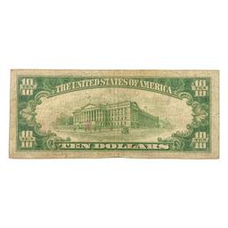 1929 C $10 US Philadelphia Bank, PA Fed Res Note