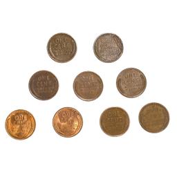 1940 - 1960 Varied US Cent Rolls (500 Coins)