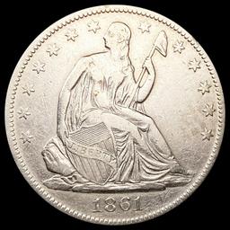 1861-O Seated Liberty Half Dollar NEARLY UNCIRCULA