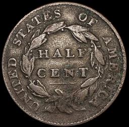 1826 Classic Head Half Cent NICELY CIRCULATED