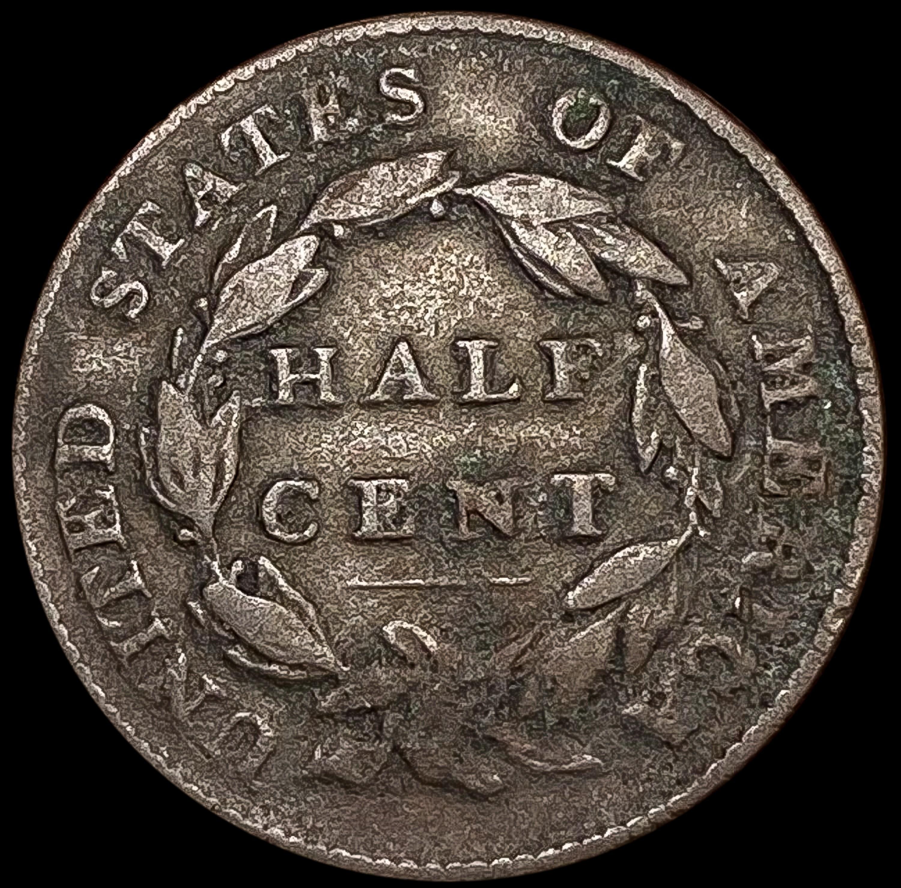 1826 Classic Head Half Cent NICELY CIRCULATED