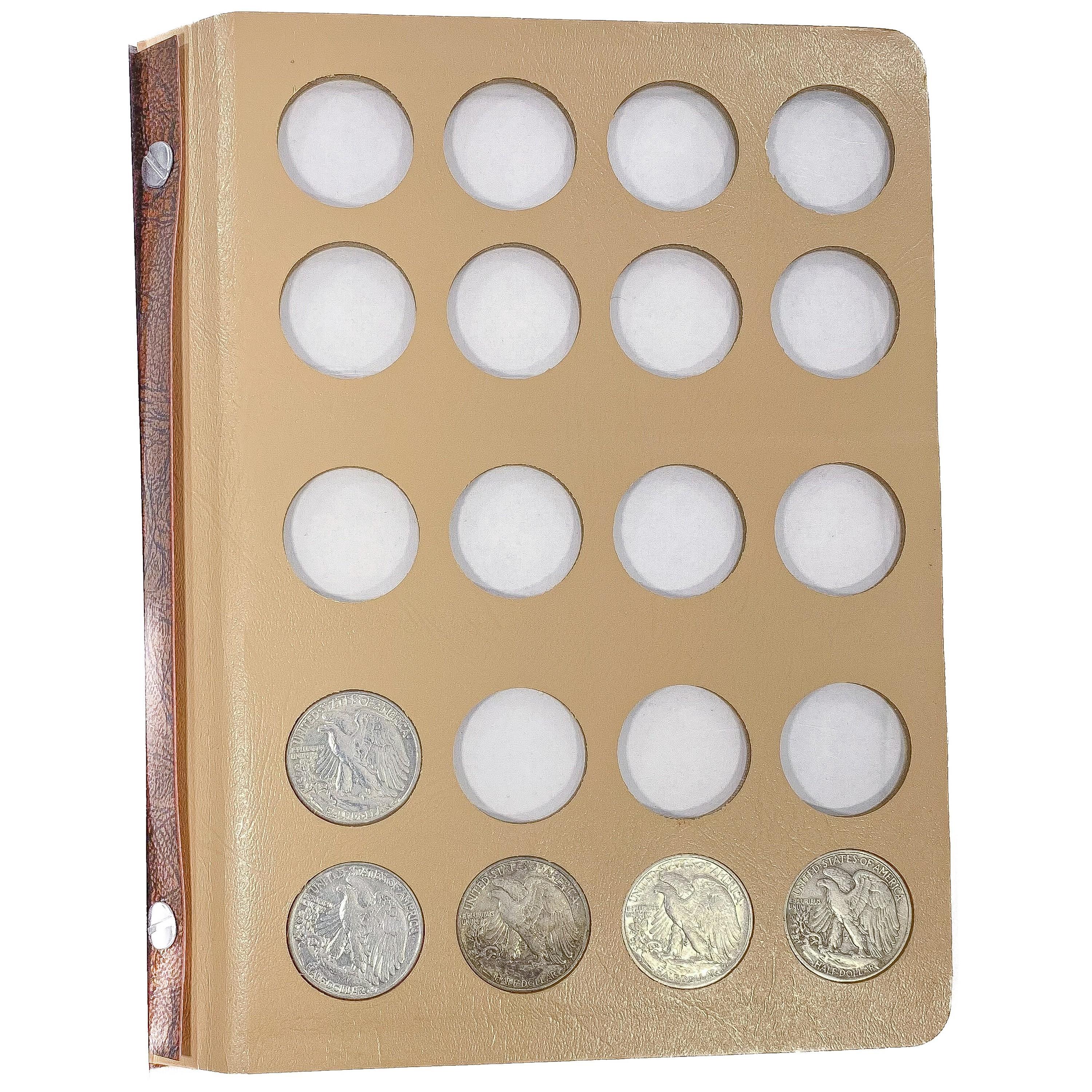 1916-1947 Walking Half Dollar Book (65 Coins)