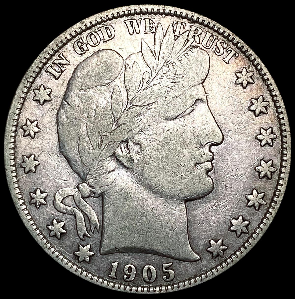 1905-S Barber Half Dollar LIGHTLY CIRCULATED