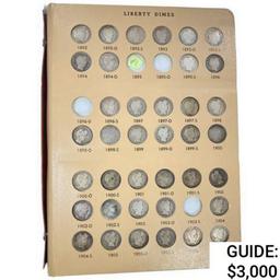 1892-1916 Liberty Dimes Book (73 coins)