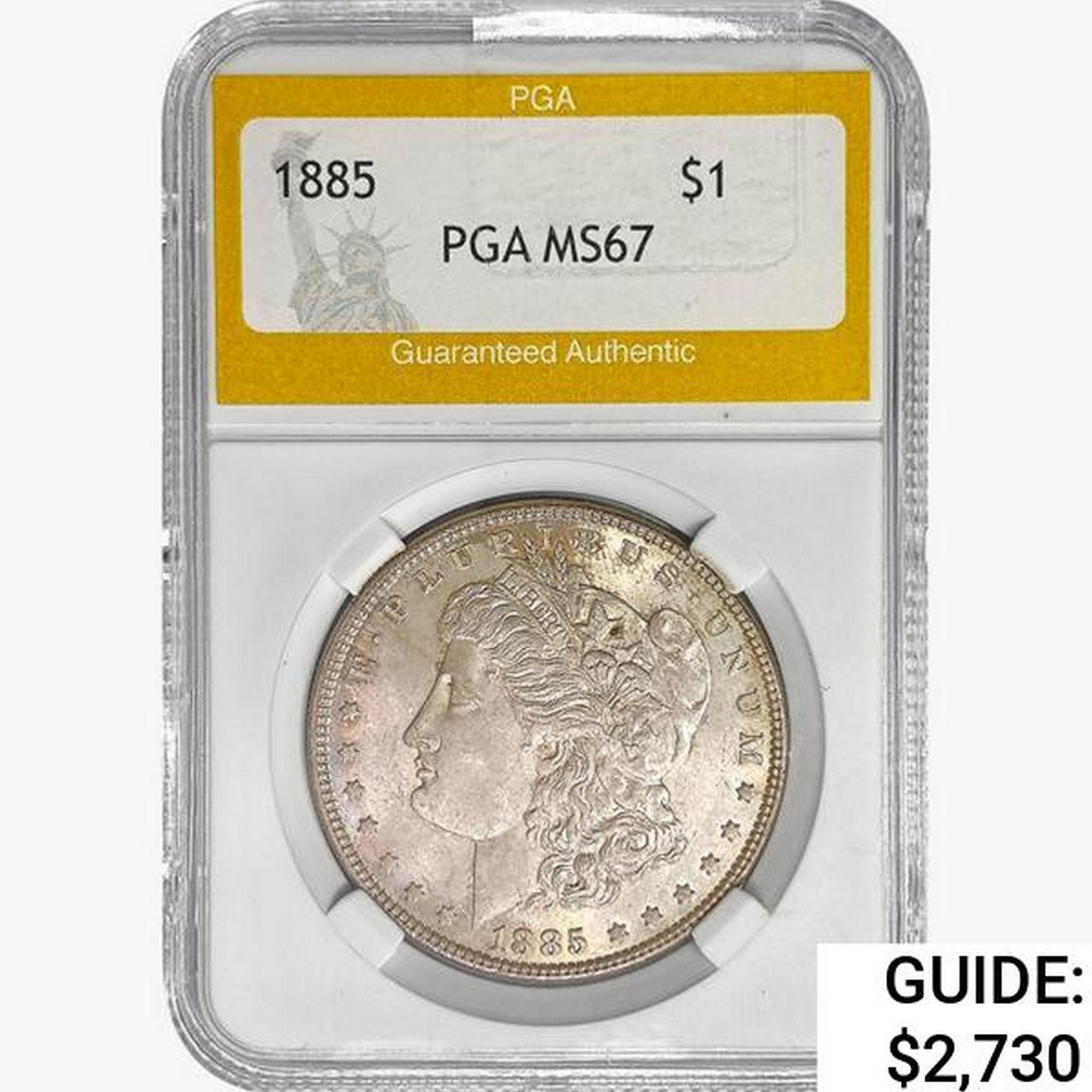 1885 Morgan Silver Dollar PGA MS67
