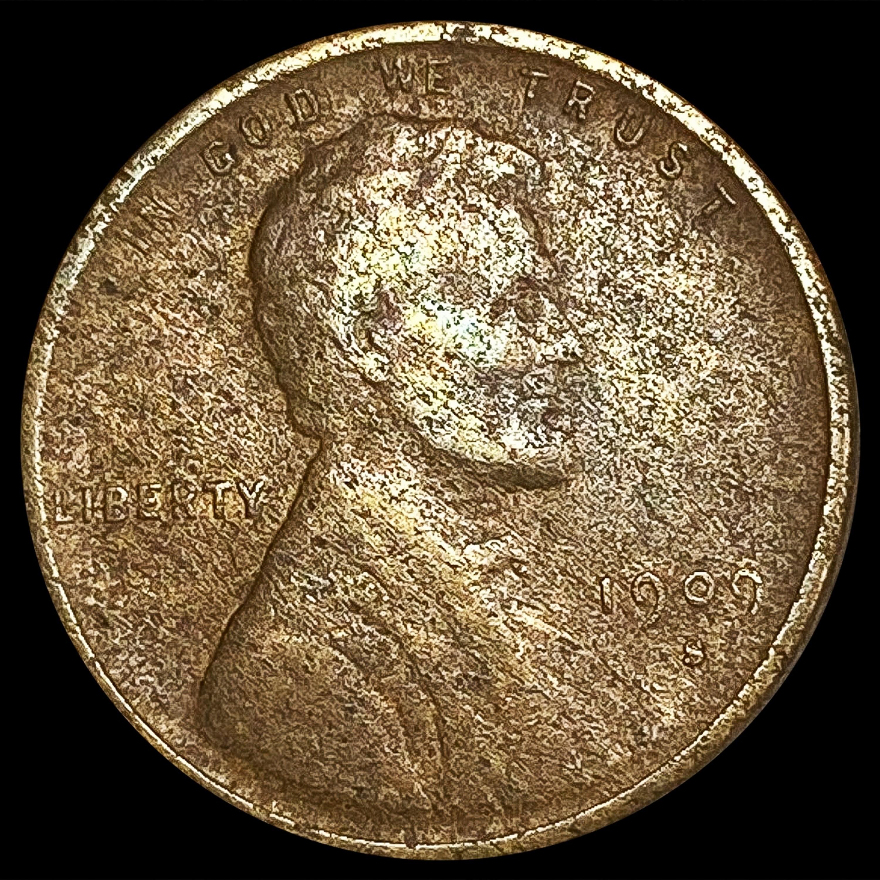 1909-S VDB Wheat Cent NEARLY UNCIRCULATED