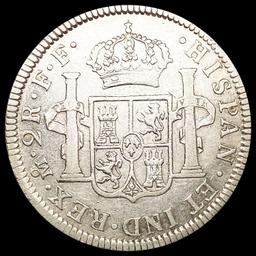 1782 Spain Silve2 Reales LIGHTLY CIRCULATED