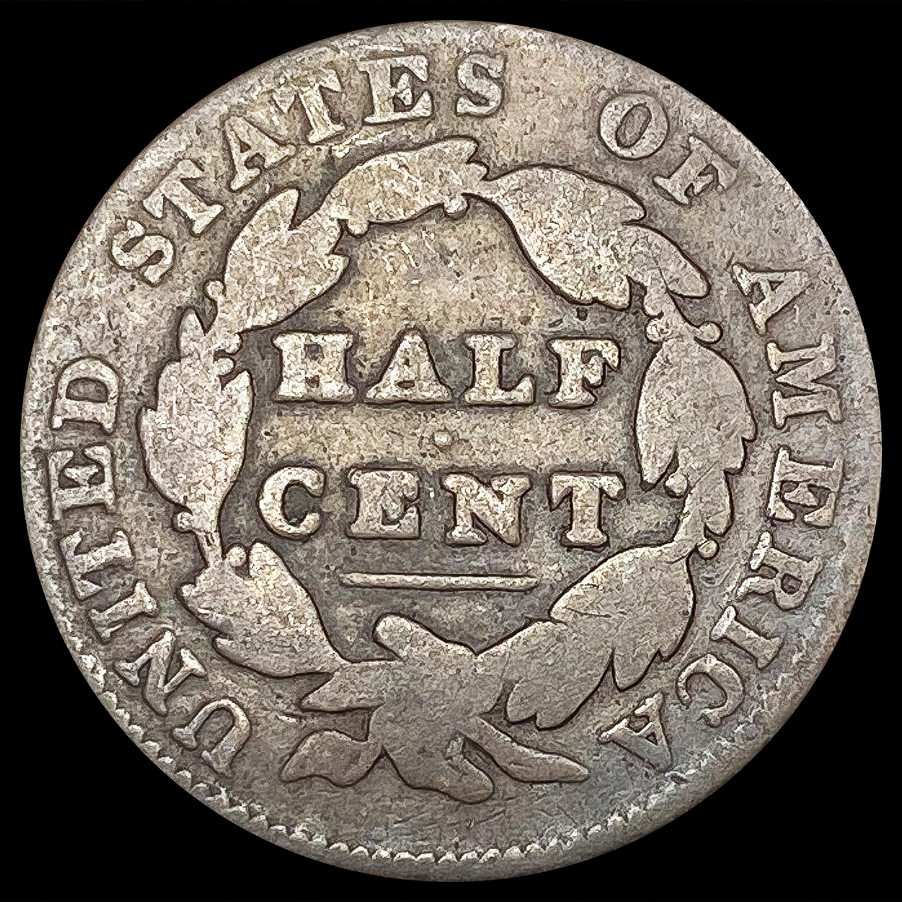 1835 Classic Head Half Cent LIGHTLY CIRCULATED