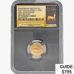 2017 Krugerrand S. Africa 1/10oz. Gold NGC PF70 UC