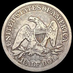 1853 Arws & Rays Seated Liberty Half Dollar NICELY