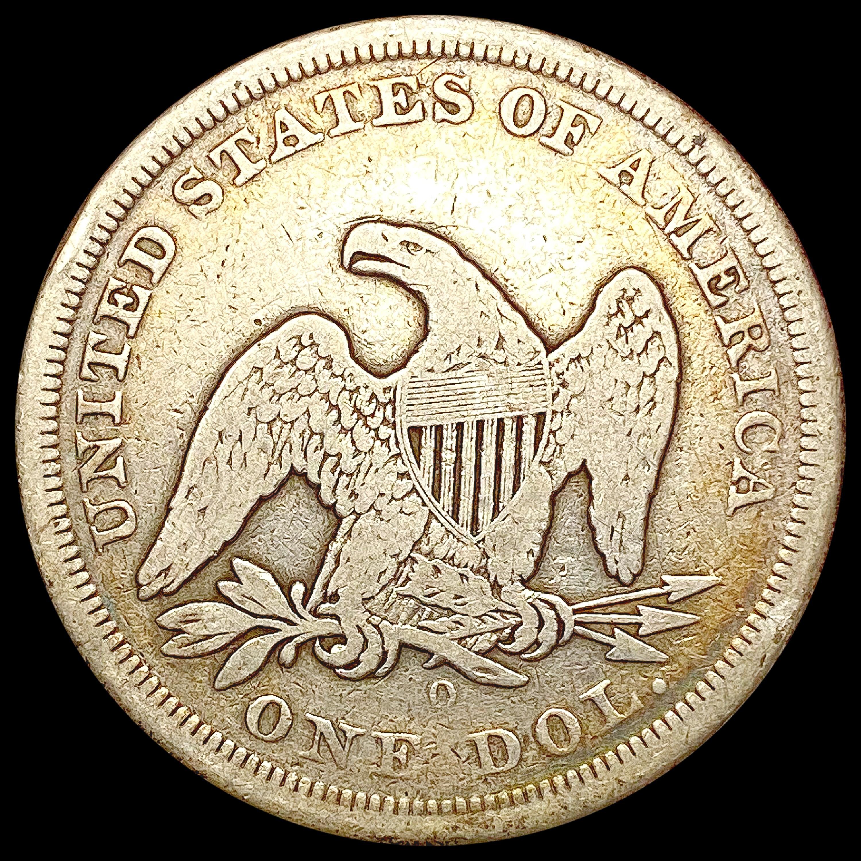 1860-O Seated Liberty Dollar NICELY CIRCULATED