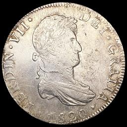 1820-Mo JJ Mexico Silve8 Reales LIGHTLY CIRCULATED