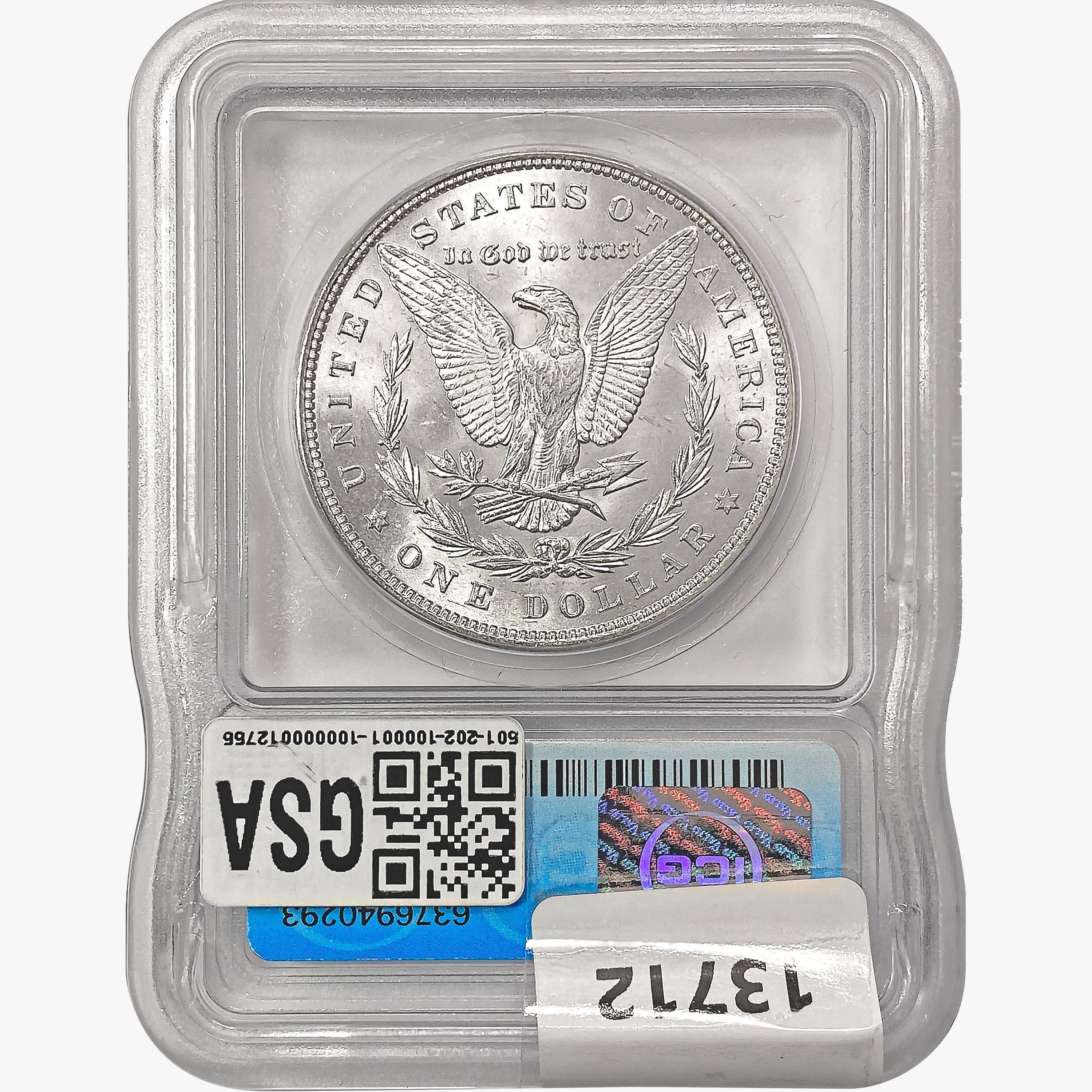1896 Morgan Silver Dollar ICG MS65