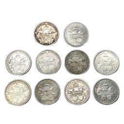 1893 Circulated Columbian Half Dollars [10 Coins]