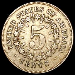 1866 Shield Nickel NEARLY UNCIRCULATED