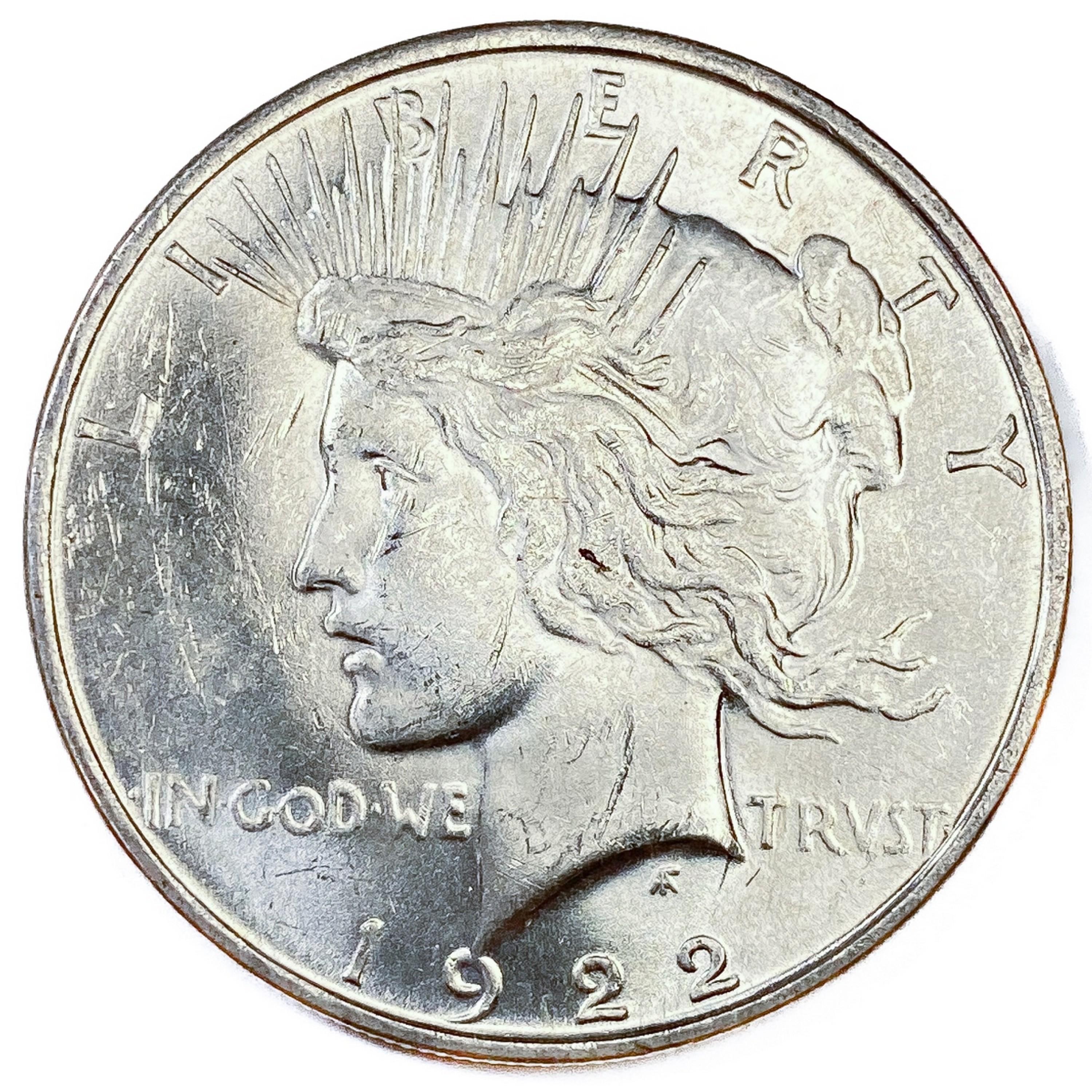 1922-D Peace Silver Dollar Roll (20 Coins)