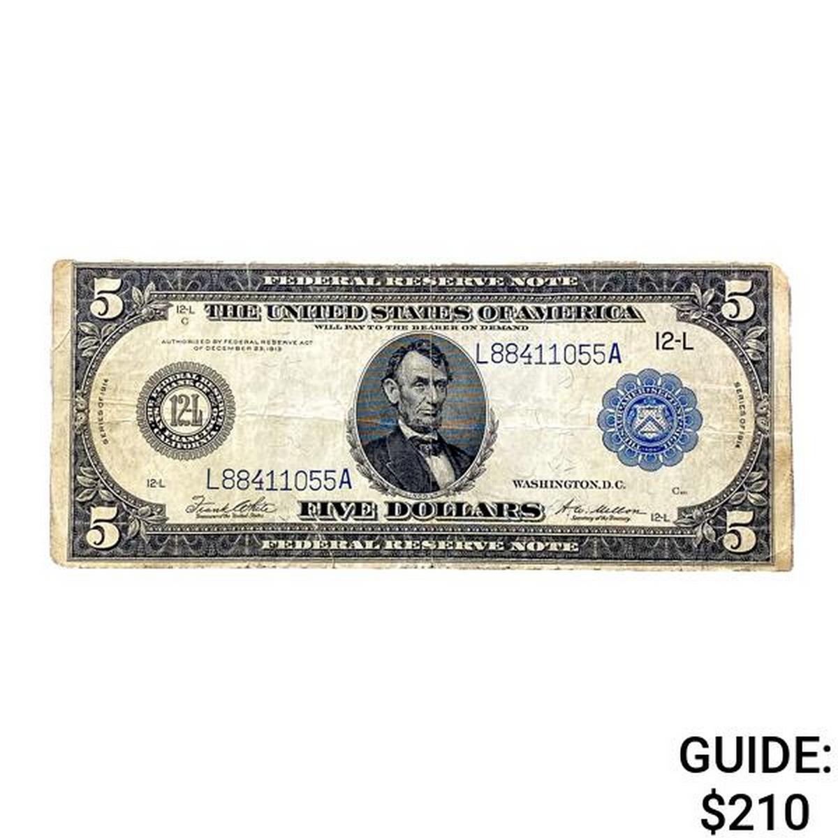 1914 $5 Fed. Reserve Note