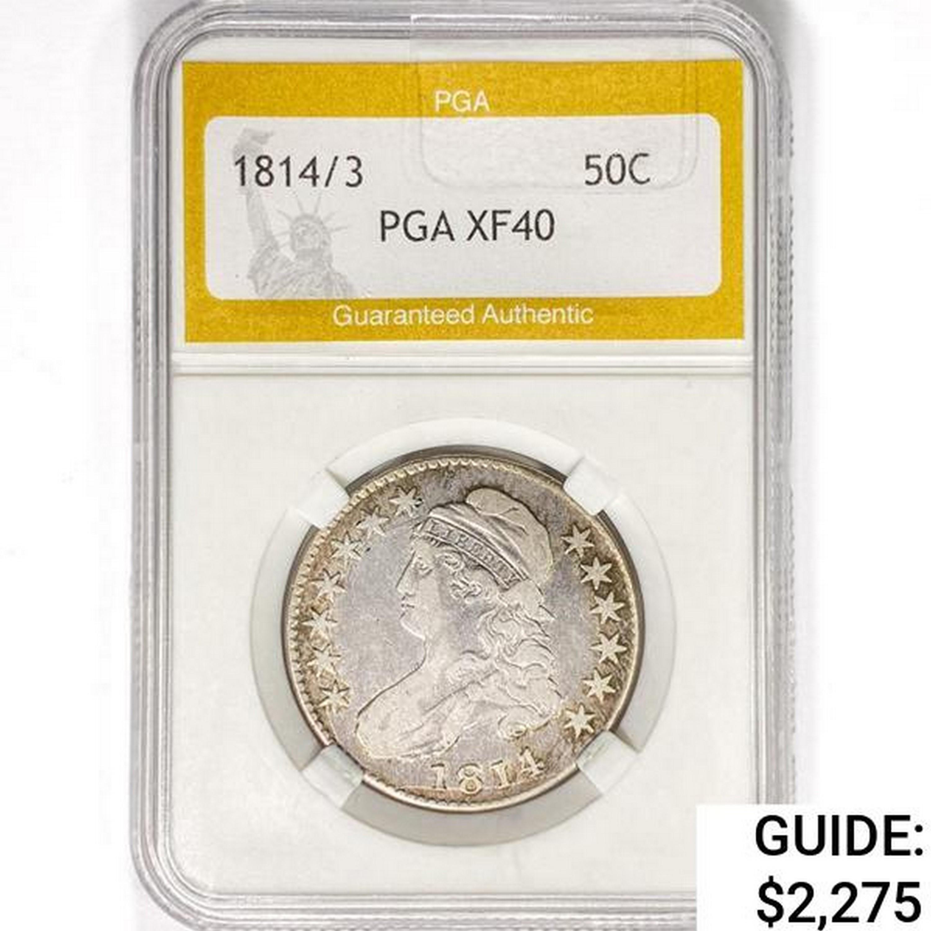 1814/3 Capped Bust Half Dollar PGA XF40