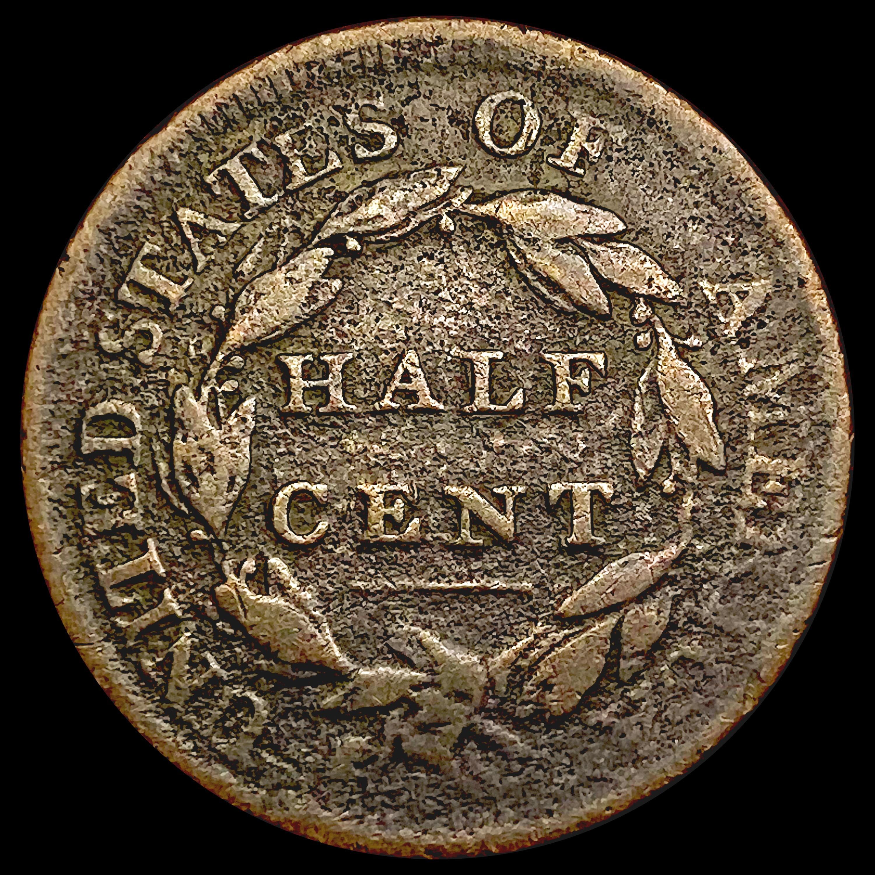 1809 Braided Hair Half Cent NICELY CIRCULATED