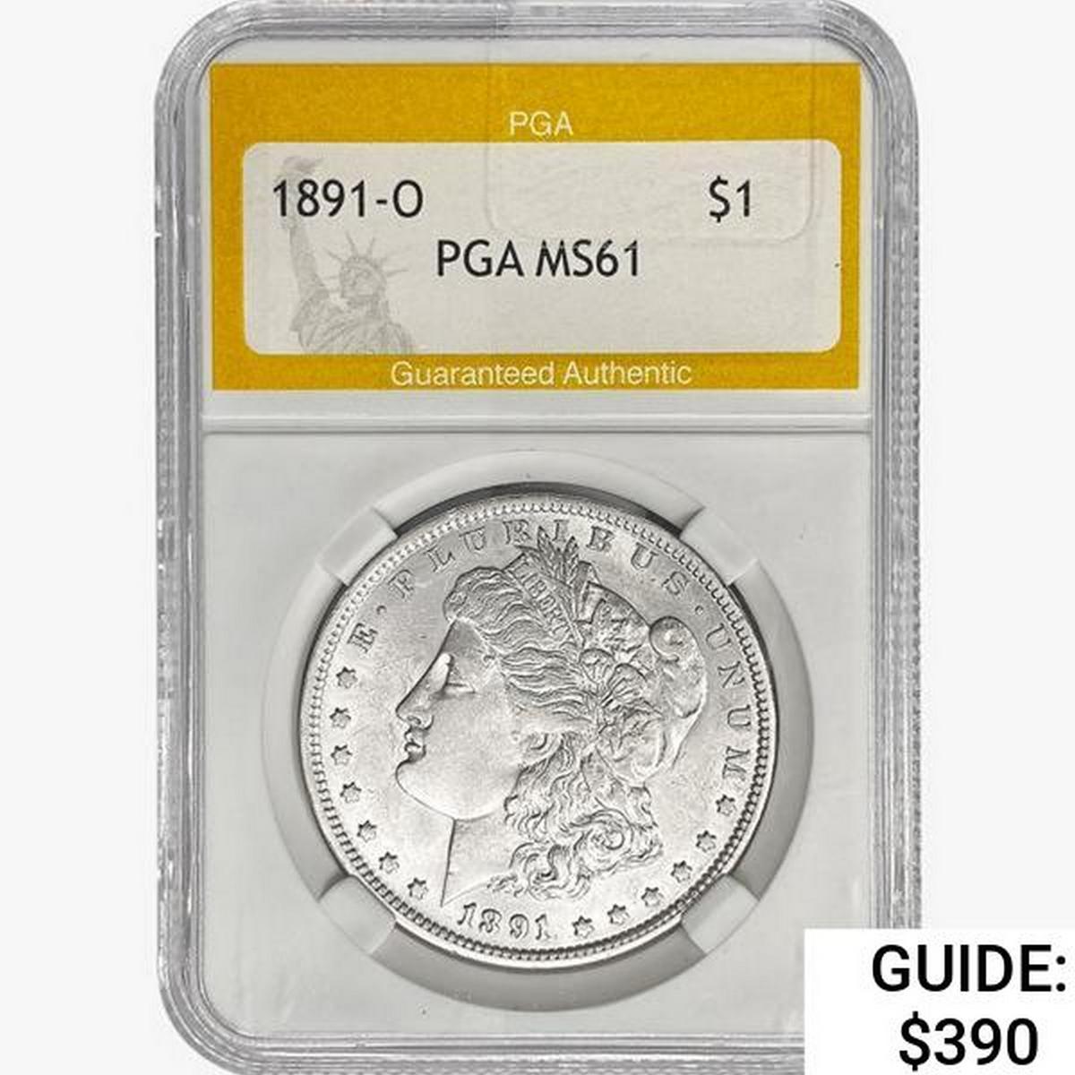 1891-O Morgan Silver Dollar PGA MS61