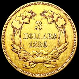 1856 $3 Gold Piece LIGHTLY CIRCULATED