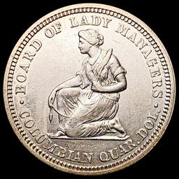 1893 Isabella Silver Quarter CLOSELY UNCIRCULATED