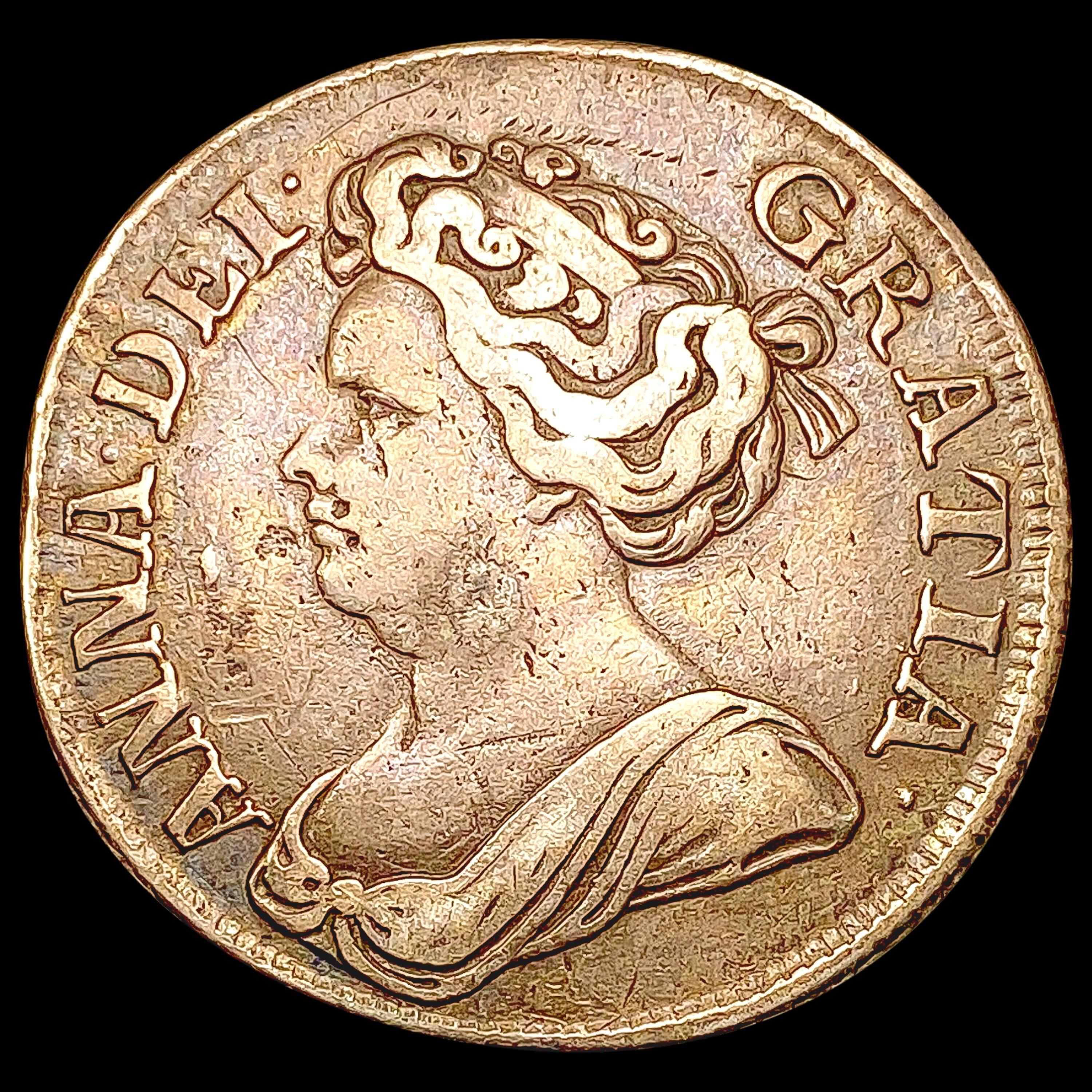 1711 G. Britain SilveShilling NICELY CIRCULATED