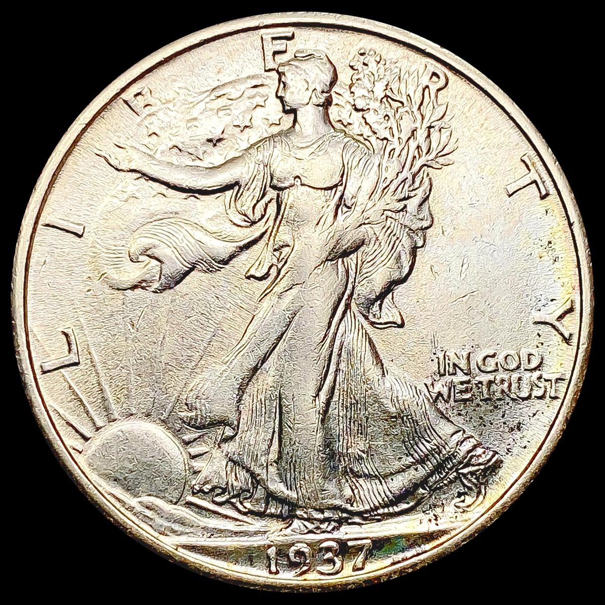 1937-S Walking Liberty Half Dollar CLOSELY UNCIRCU