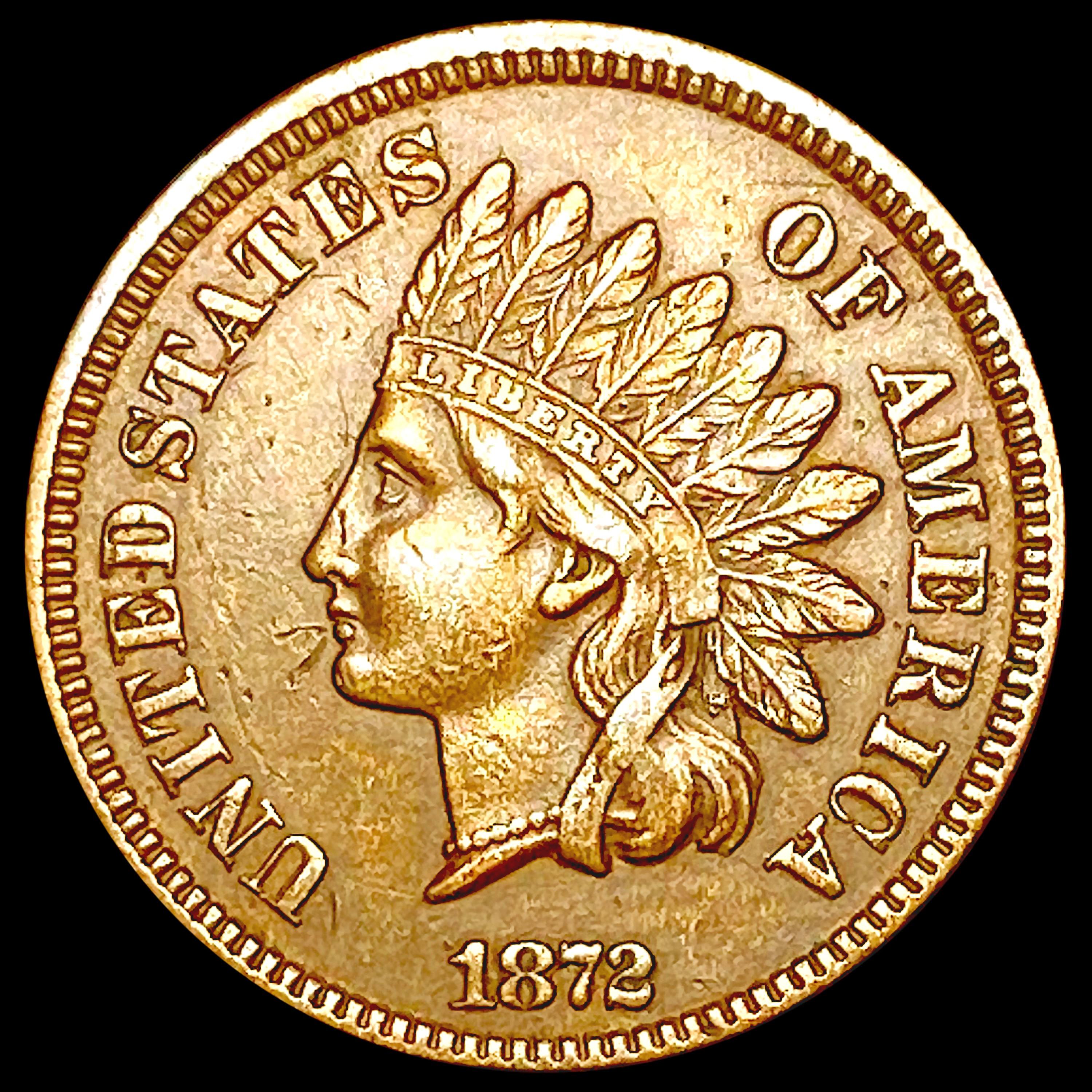 1872 Indian Head Cent CLOSELY UNCIRCULATED