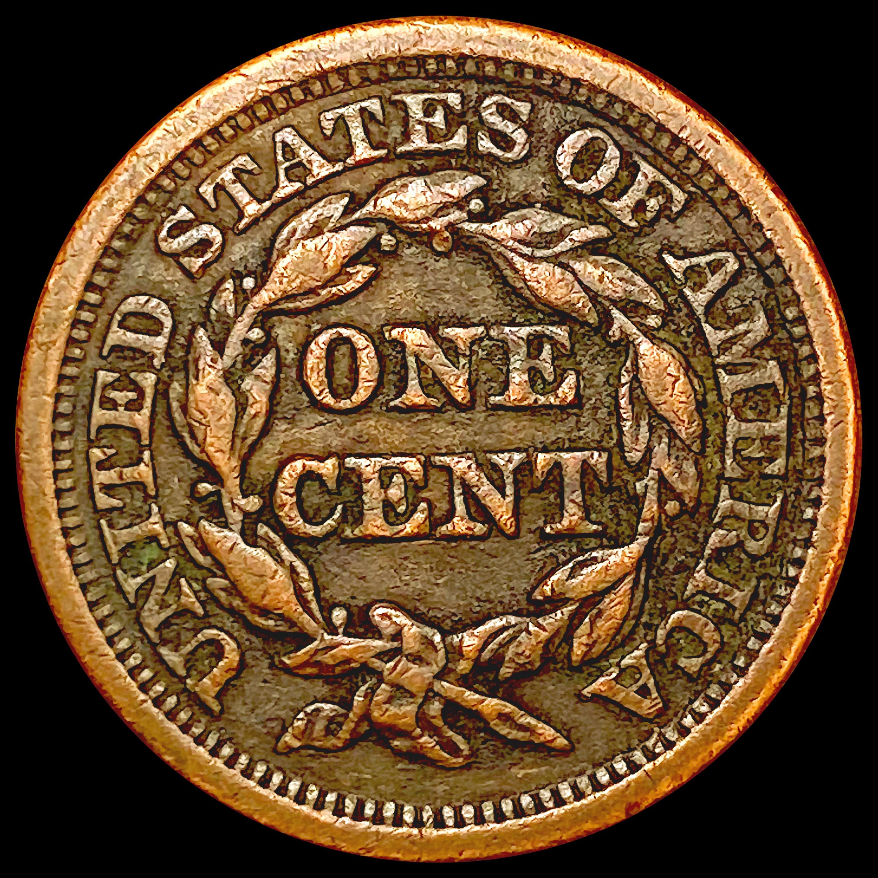 1848 Braided Hair Large Cent NEARLY UNCIRCULATED