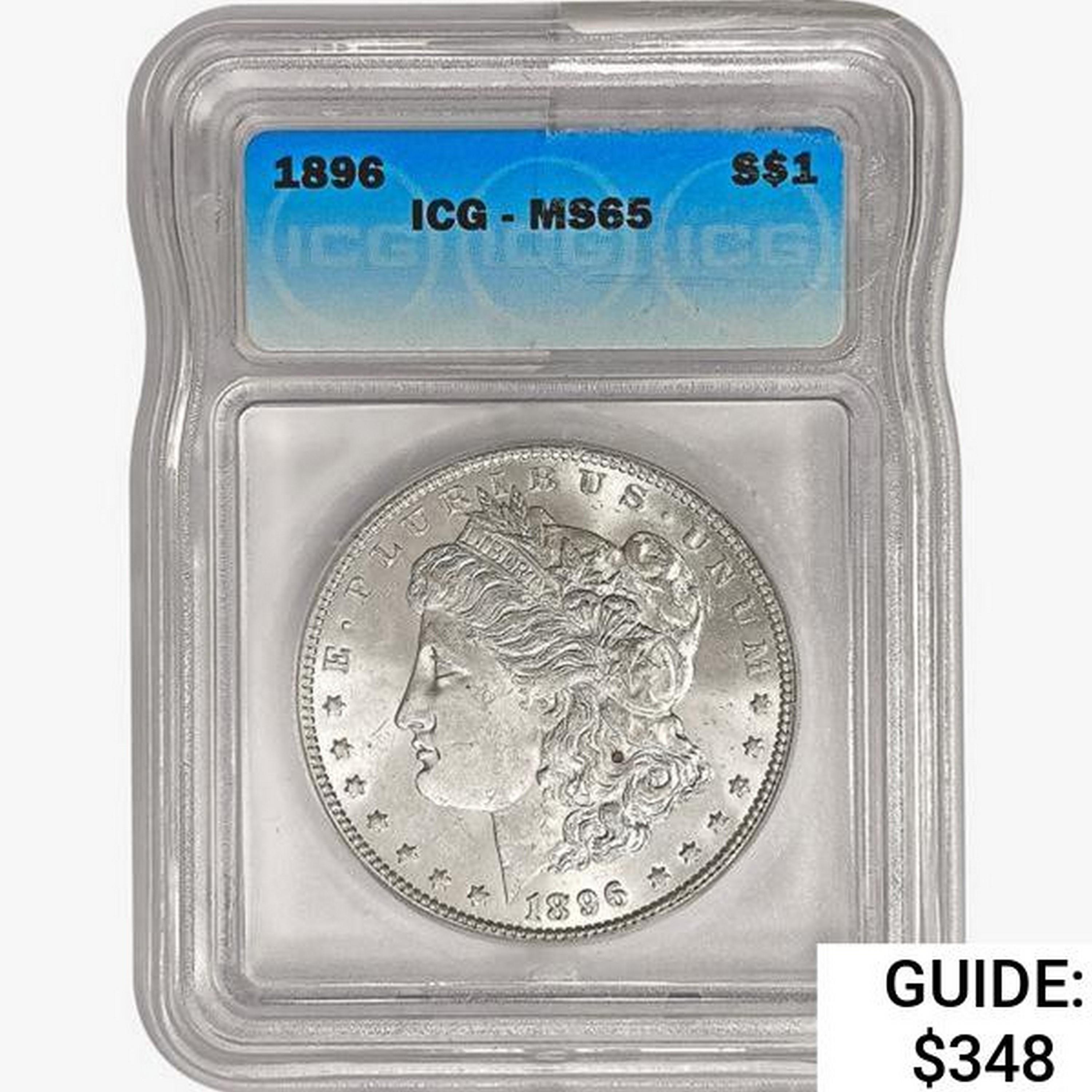 1896 Morgan Silver Dollar ICG MS65