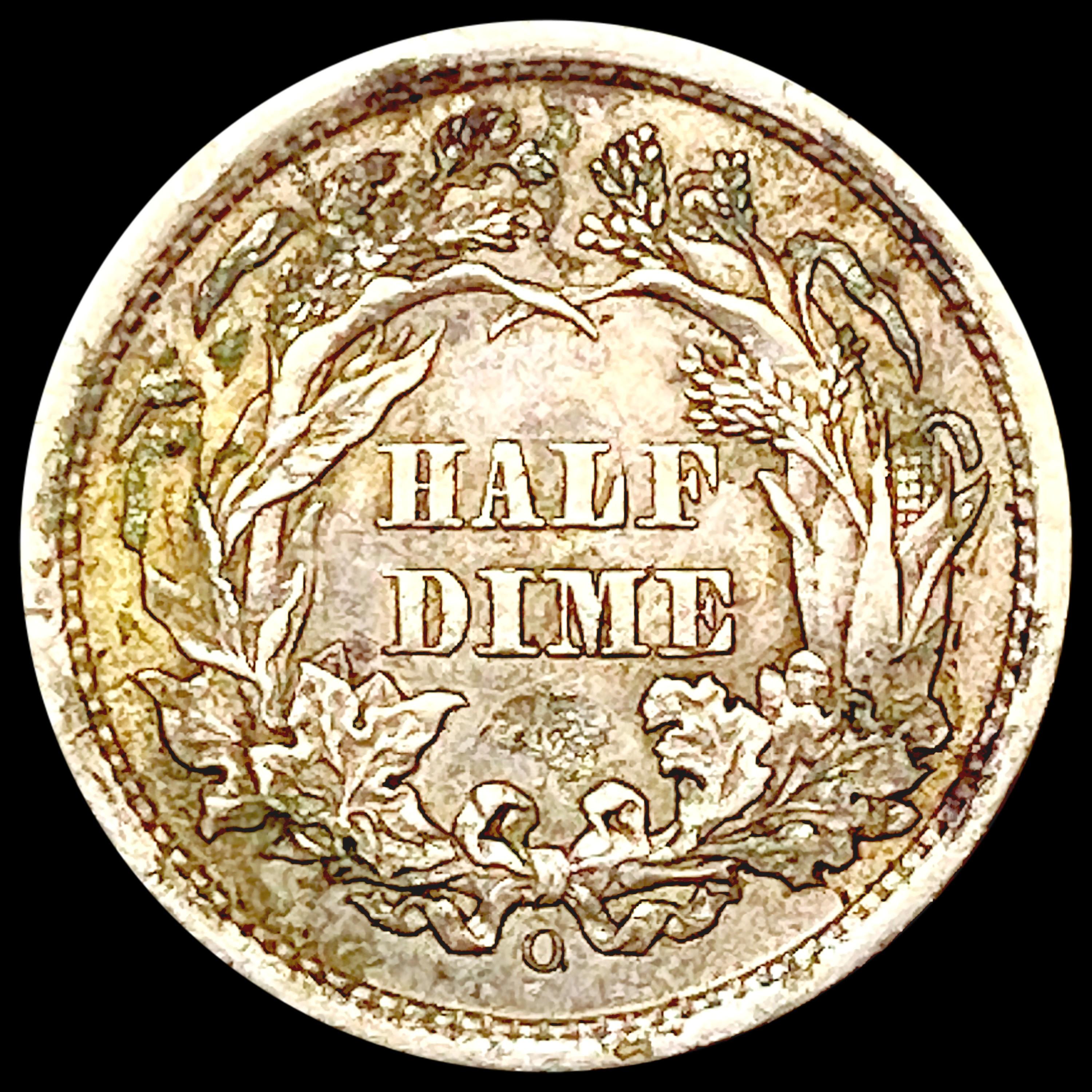 1860-O Seated Liberty Half Dime CLOSELY UNCIRCULAT