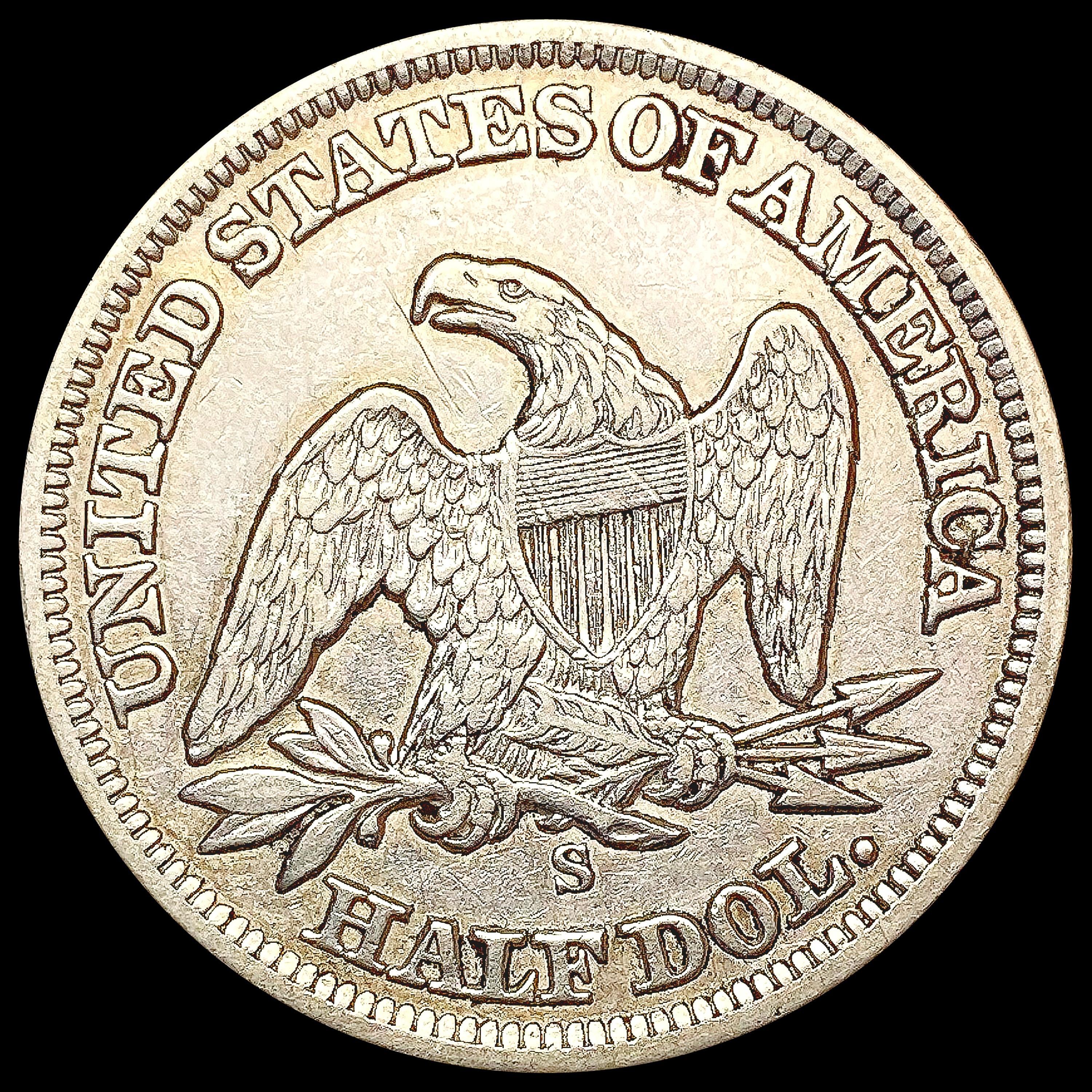 1858-S Seated Liberty Half Dollar CLOSELY UNCIRCUL