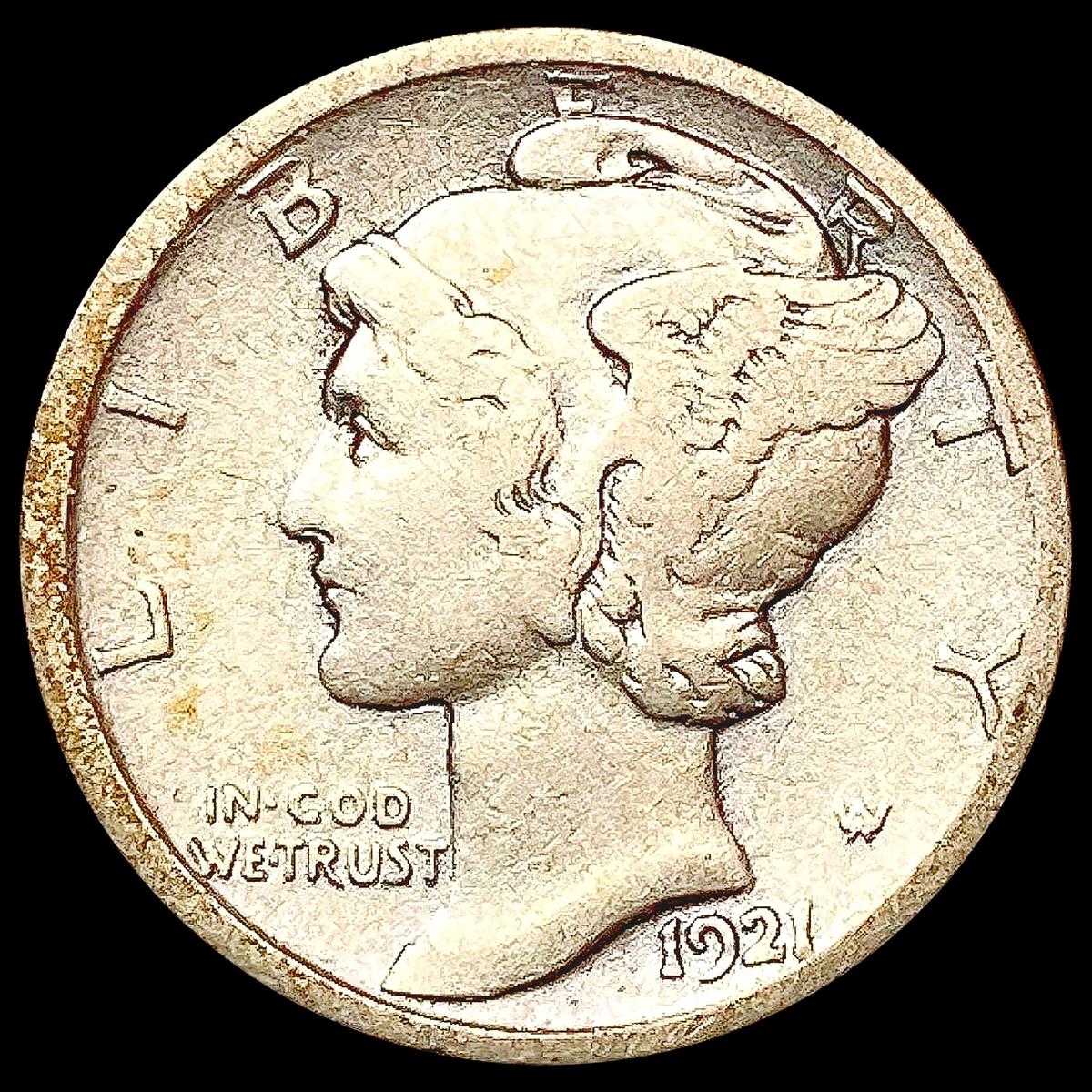 1921-D Mercury Dime NICELY CIRCULATED