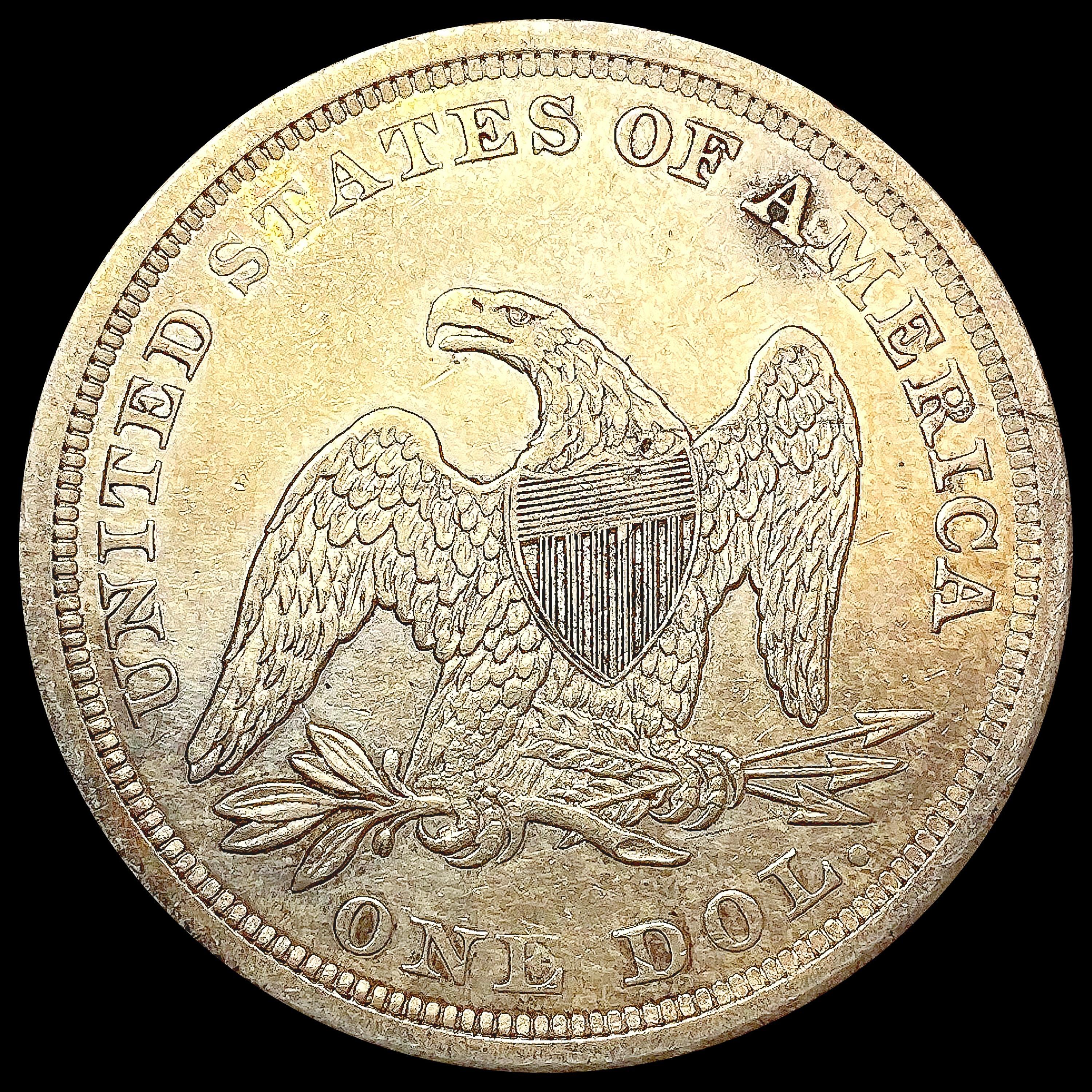 1843 Seated Liberty Dollar CLOSELY UNCIRCULATED