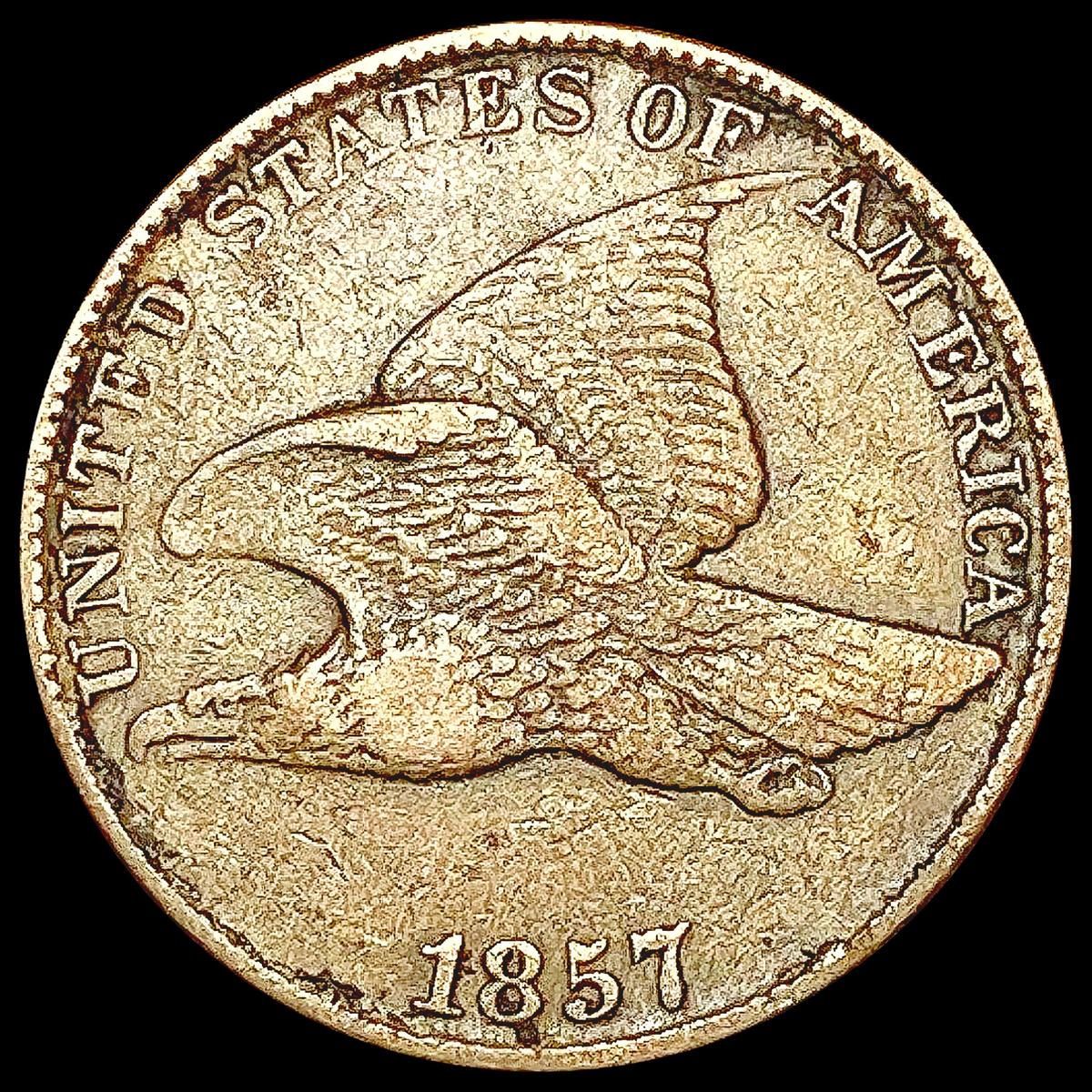 1857 Flying Eagle Cent NEARLY UNCIRCULATED