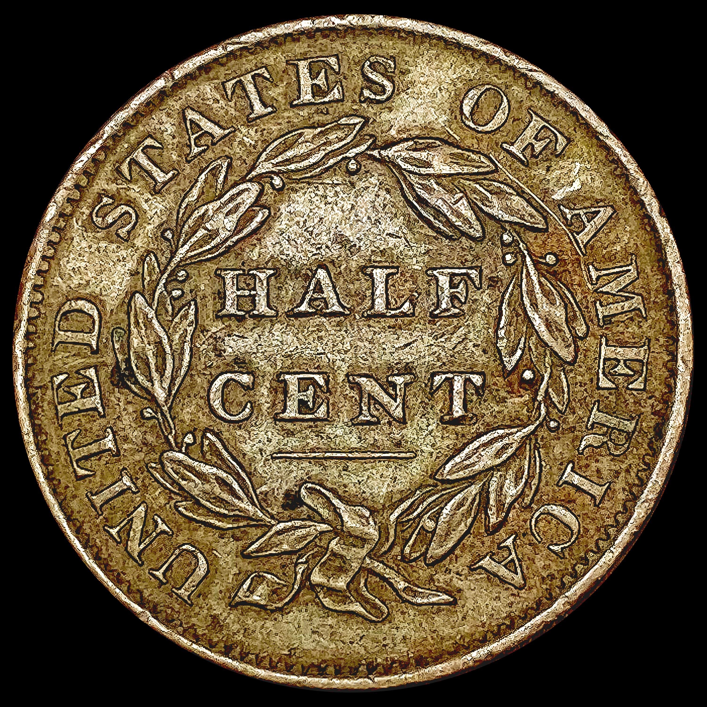 1833 Classic Head Half Cent CHOICE AU